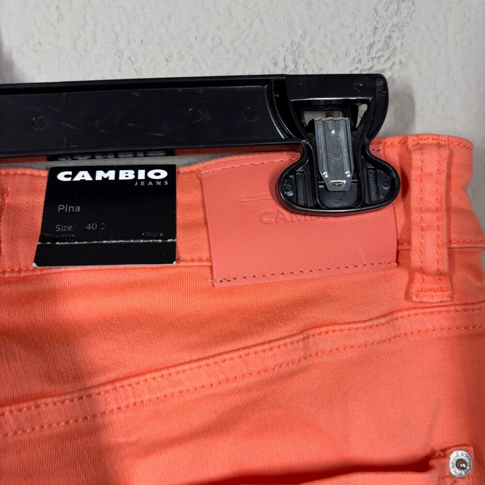 Cambio Denim Womens 40/10 US Pina Jeans Orange Cotton Blend Mid Rise Pockets - Picture 8 of 8
